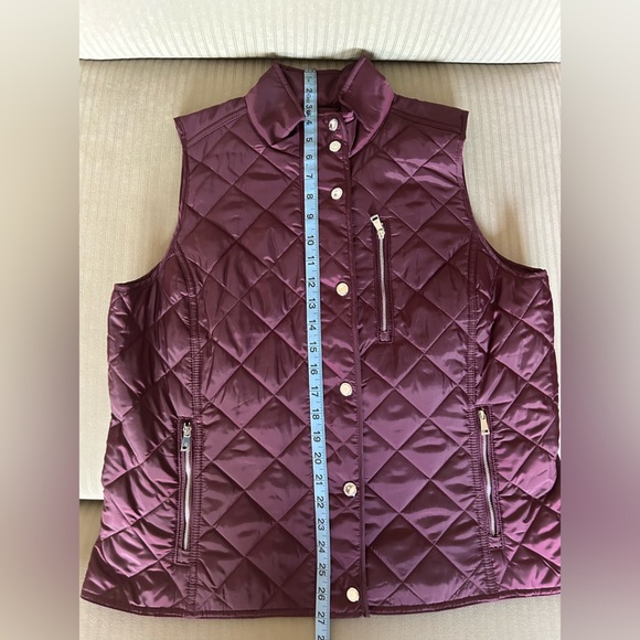 Women’s Ralph Lauren Women’s Wine Color Quilted Vest, Sz. PL (*PETITE LRG*) NWOT - Picture 3 of 6